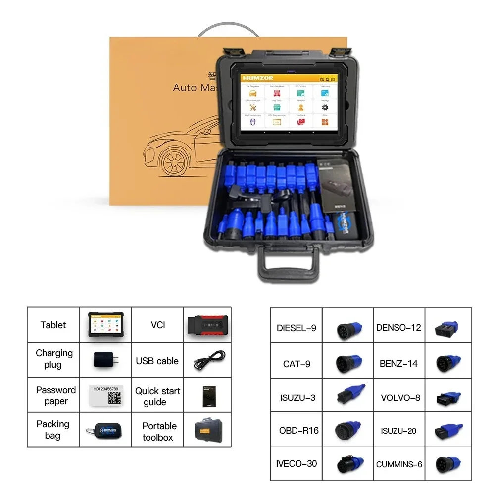 

HAMZOR 666 OBD2 Car Diagnostic Scanner, All System Diagnosis Scan Tool for 12V/24V Vehicles