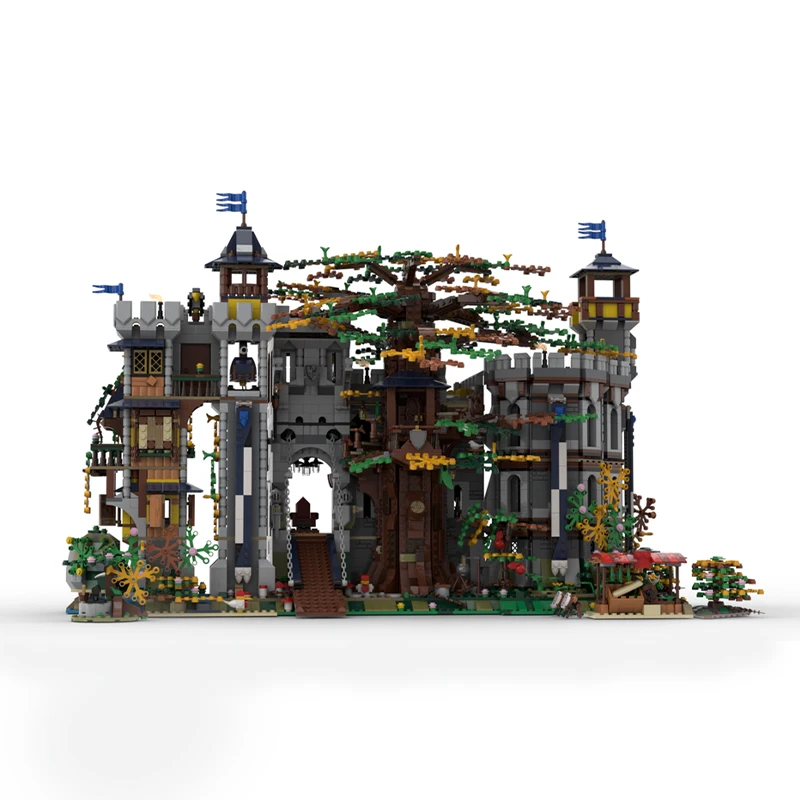 6223 elementy Moc Drzewo Życia Zamek Model Klocki - Kapryśna Architektura, Idealny Prezent Urodzinowy Klocki Konstrukcyjne