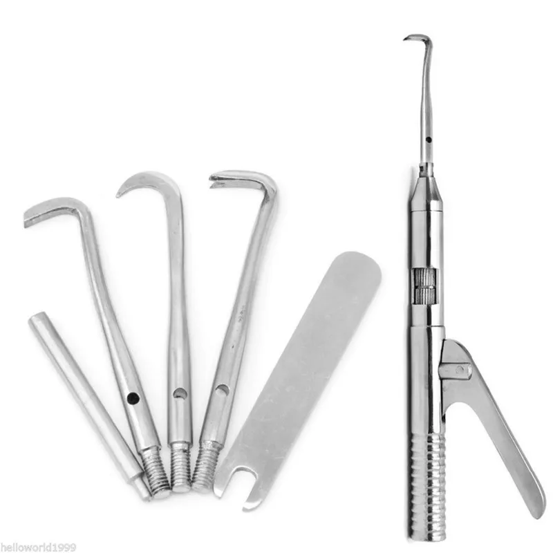 1Set Dental Automatic/ Manual Teeth Crown Remover Adjustable 4 Shifts Crown Remover Stainless Steel Lab Teeth Restoration Tool