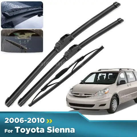 Toyota Sienna XL20 2006-2010 2007 2008 2009 와이퍼 전면 및 후면 와이퍼 블레이드 앞 유리 앞 유리 창 브러쉬 26