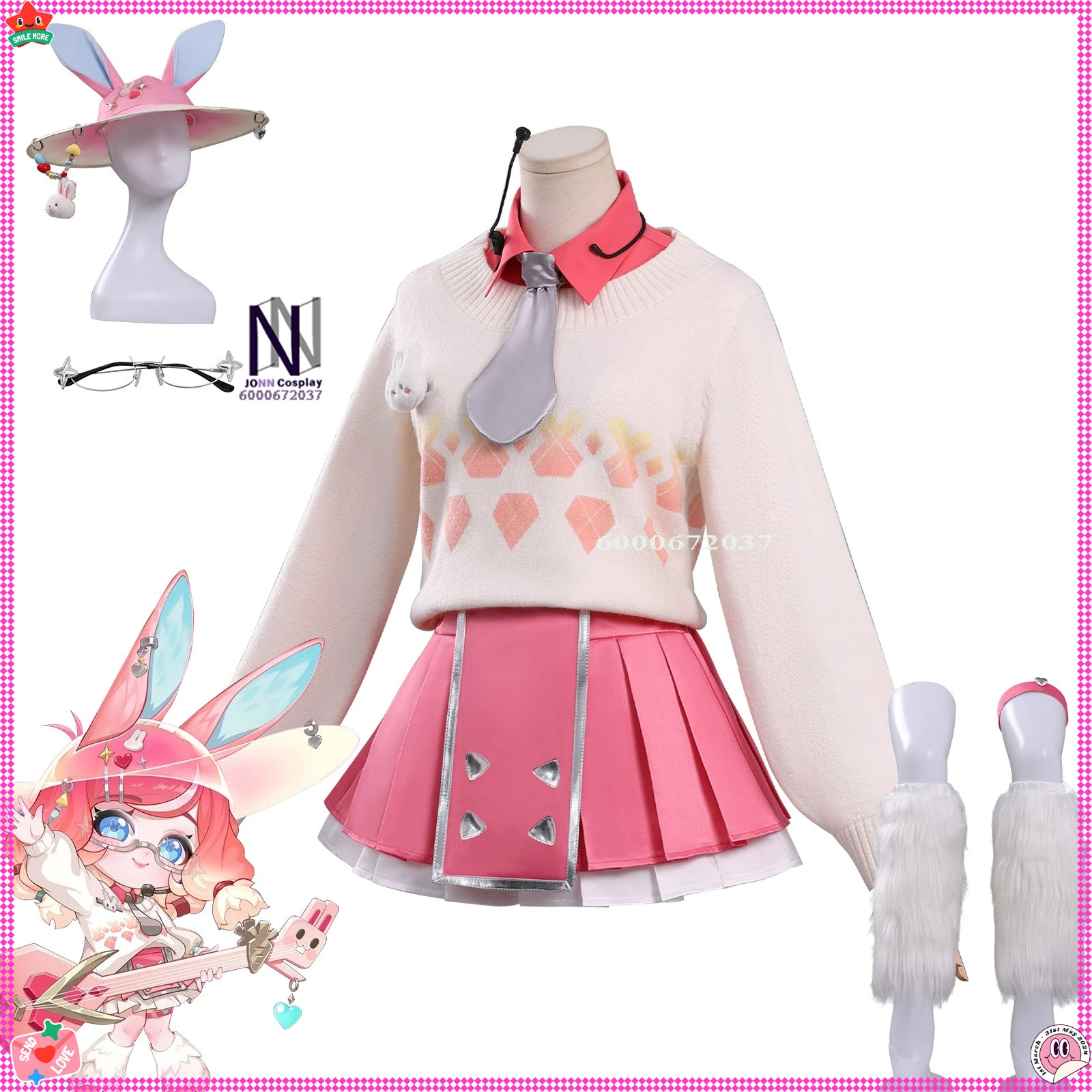 

Game Ionic Spark Cosplay Costume Anime Little Lillia Role Playing New Cute Uniform Dress Outfit Hat Tail for Women Comic Con