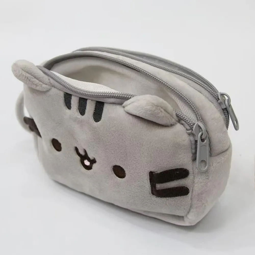 시뮬레이션 고양이 화장품 가방 애니메이션 만화 펜 파우치 문구류 정리함 소녀의 작은 물건 보관 가방 생일 선물...