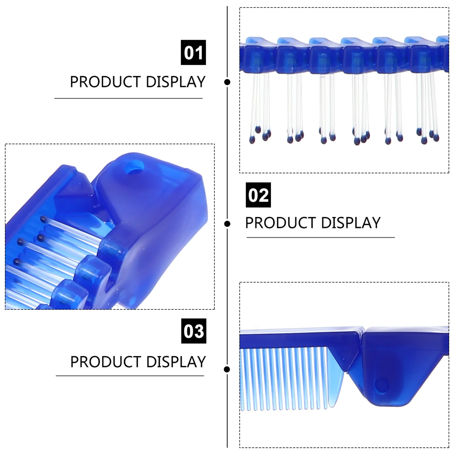 

12Pcs Mini Foldable Hair Combs Portable Plastic Travel Comb for Salon Home Hotel Use Fine Hair Care Tool Haircut Comb