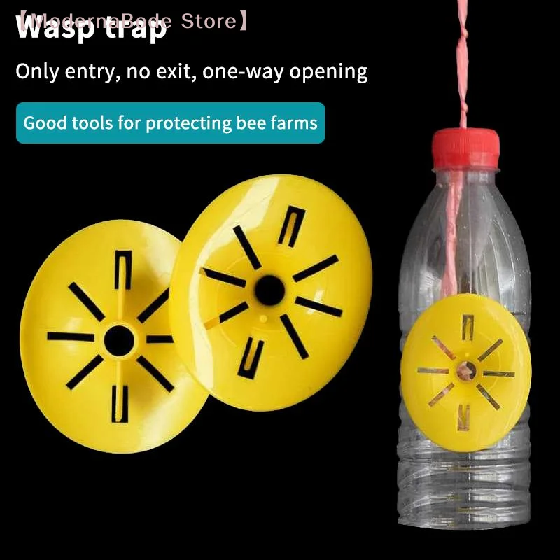 Yellow One Way Entry Wasp Trap Funnel Reusable Plastic 5/10/20pcs for Travel Beekeeper Field Beekeeping