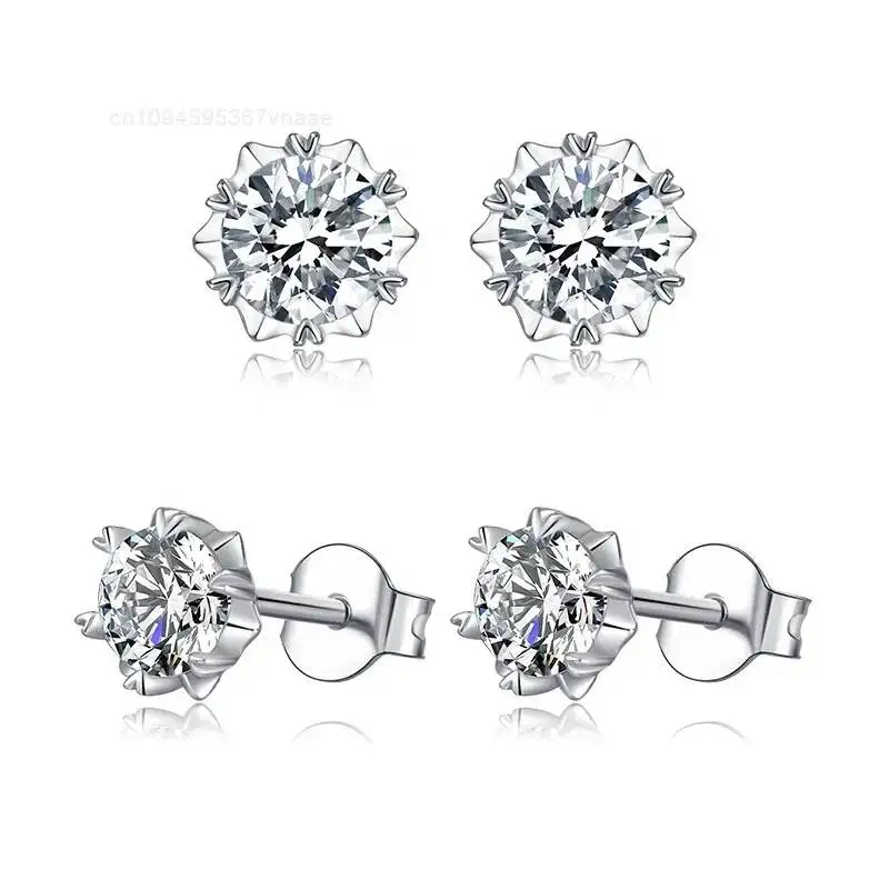 

Moissanite Stud Earrings 925 Sterling Silver Moissanite Diamond Earrings With Certificate