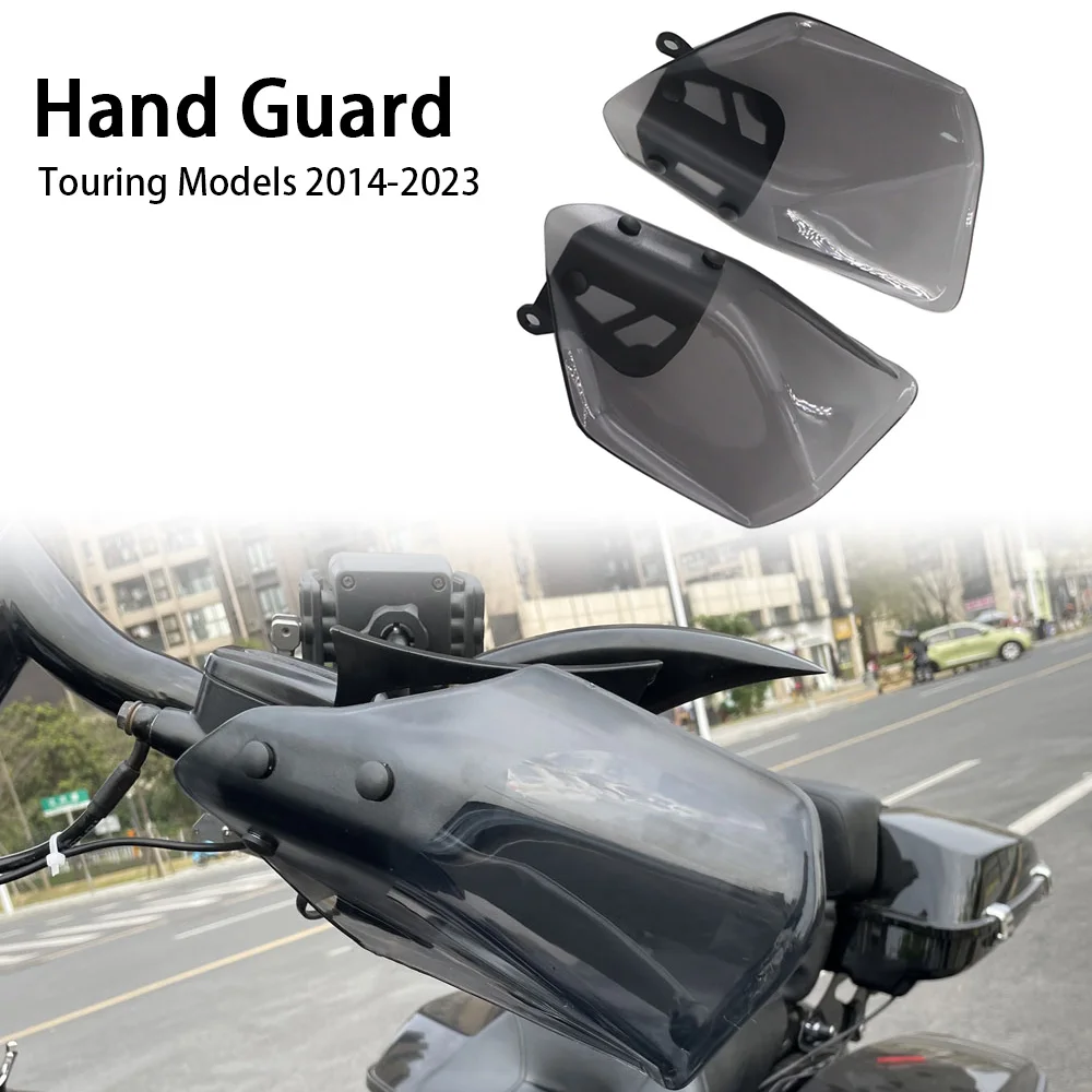 

Motorcycle Accessories Hand Guard Protector Handguard Shield Grey For Touring Road Glide Street Glide Road King 2014-2023