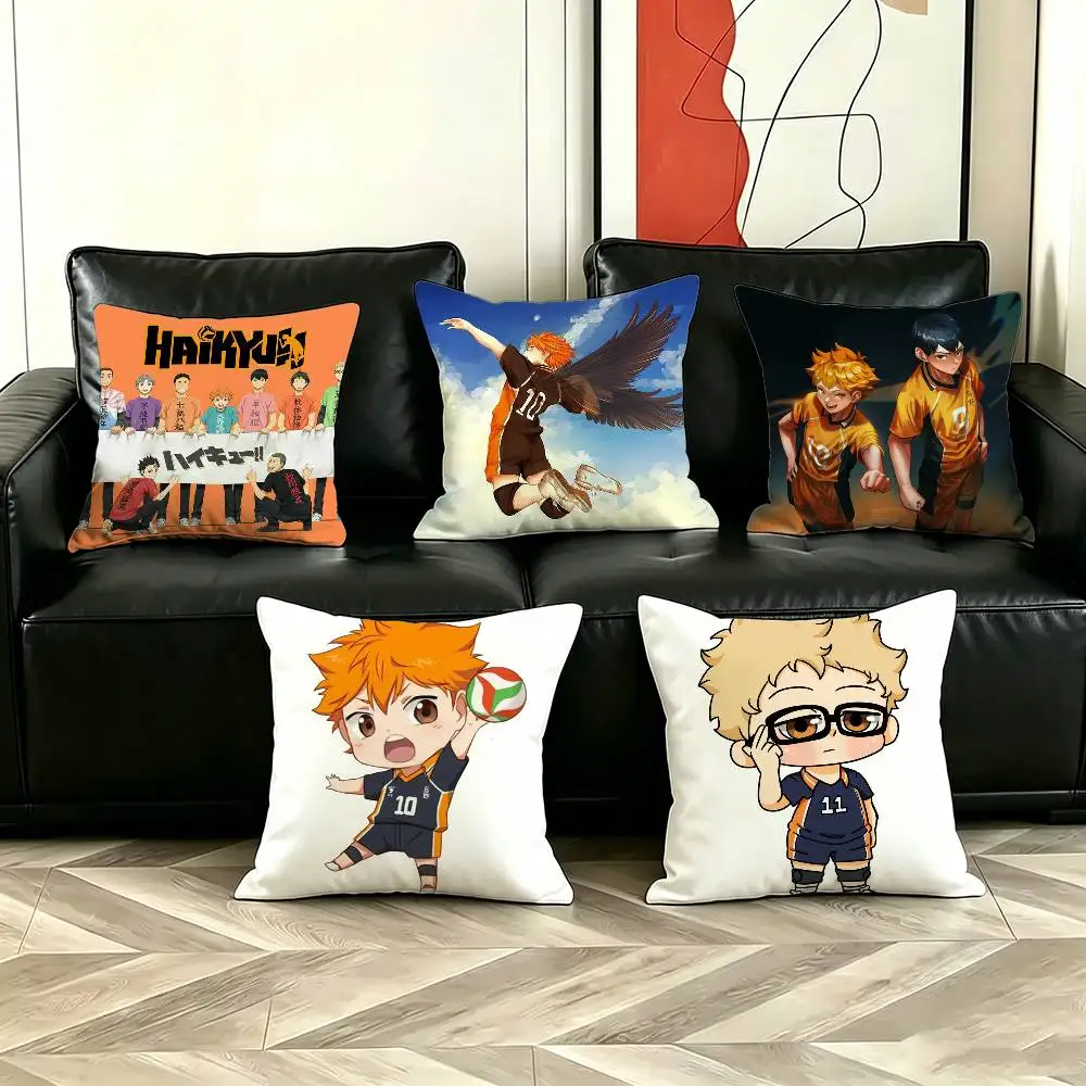 

Sports Anime H-Haikyuu Pillow Case Pattern Printed Pillowcase For Living Room Sofa Cushion Cover