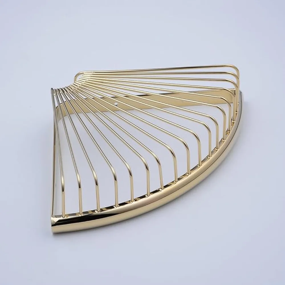 Gold Corner Shower Shelves Stylish Gold Shower Storage Solution Easy To Clean And Maintain Adding