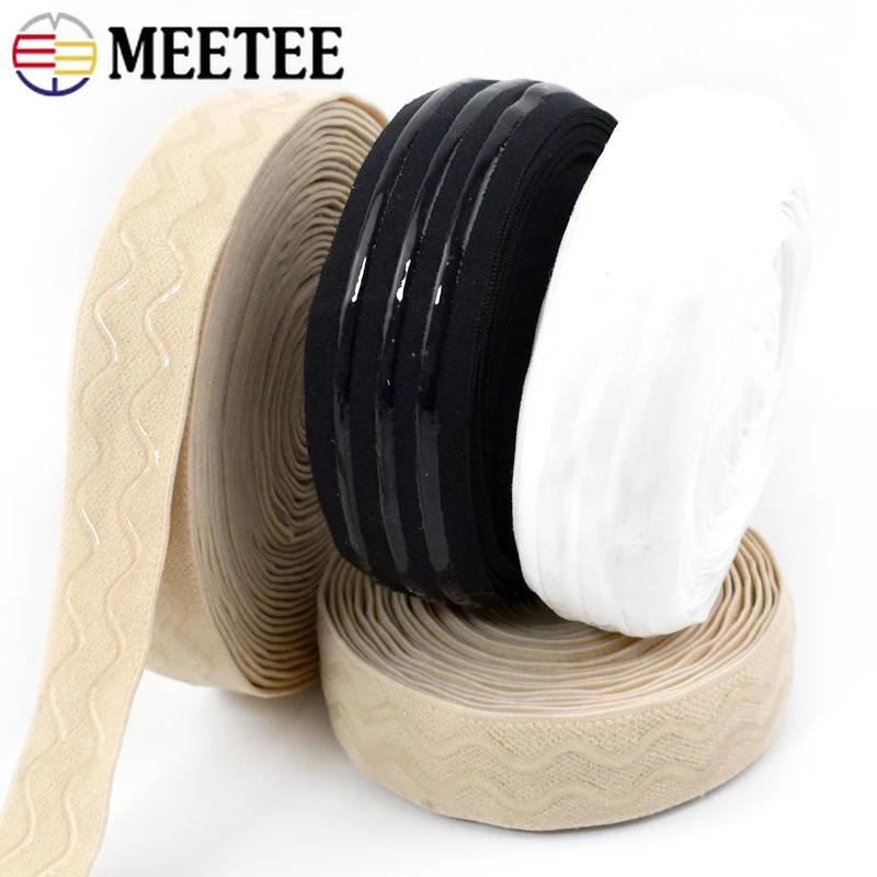 25/30mm Silicone Elastic Band for Bra Strap Non-slip Underware Rubber Bands Stretch Webbing Ribbon Tape DIY Sewing Accessories