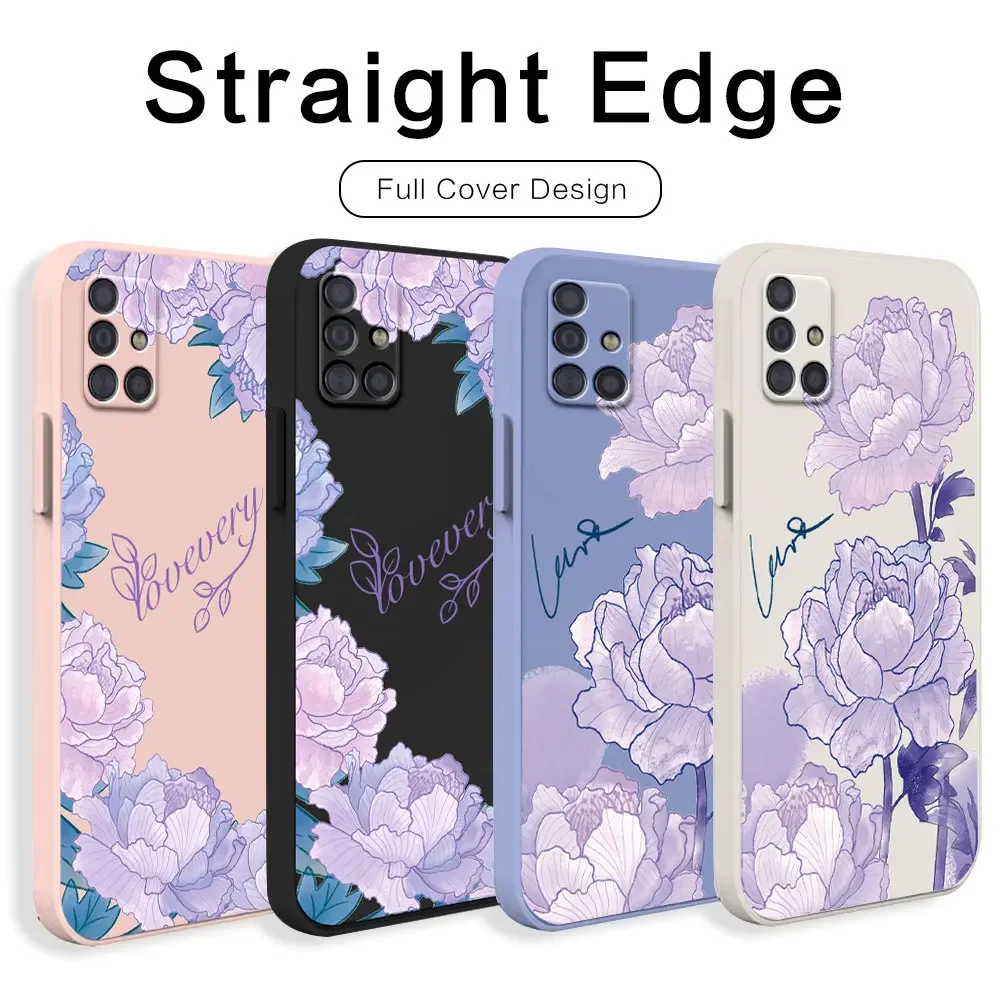 Funda de silicona colorida para Samsung Galaxy, carcasa trasera protectora para Samsung A51, A71, 4G, A31, A91, A51, A11