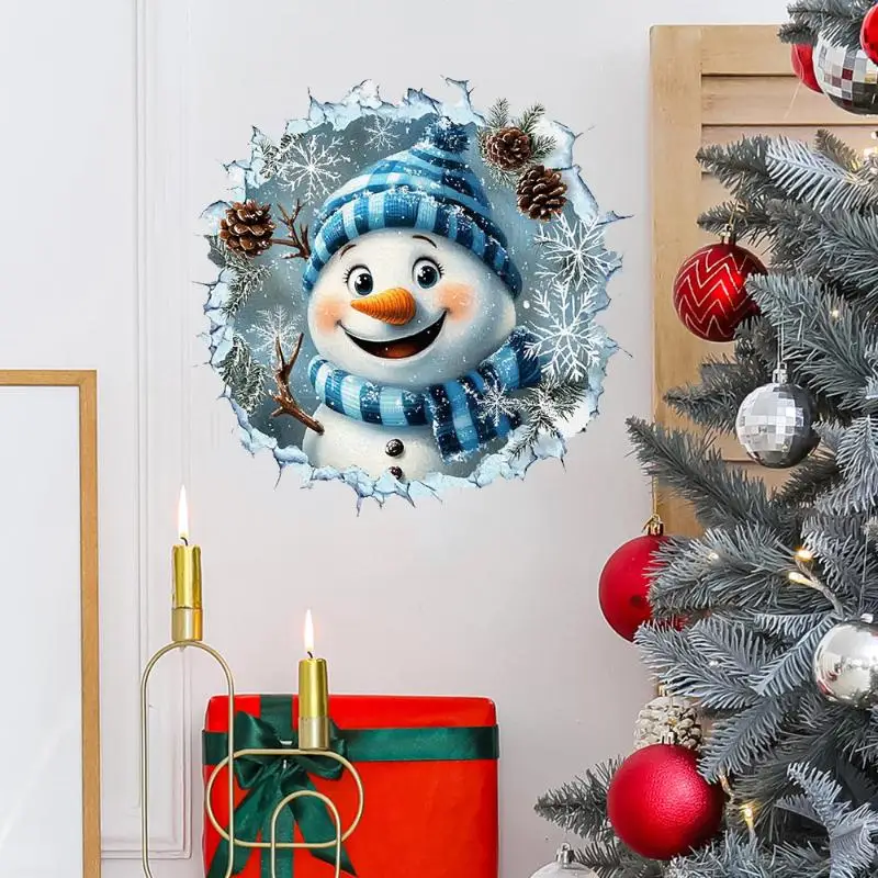 ملصق حائط جديد ثلاثي الأبعاد لرجل الثلج ذاتي اللصق لتزيين غرفة المعيشة وغرفة النوم والممر #2