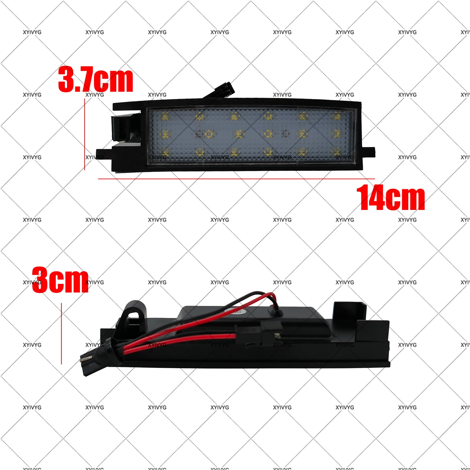 زوج واحد من أضواء لوحة ترخيص LED لسيارة Toyota Auris II 12-18 Scion iM (ZRE186) 15- Corolla iM 16-17 مصابيح لوحة الأرقام