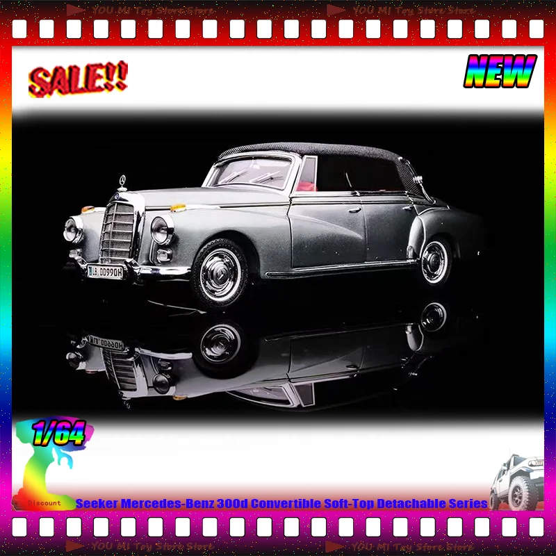 

Seeker 1:64 Mercedes-Benz 300d Convertible Soft-Top Detachable Series Simulation Alloy Miniature Die-Cast Car Models Custom Toys