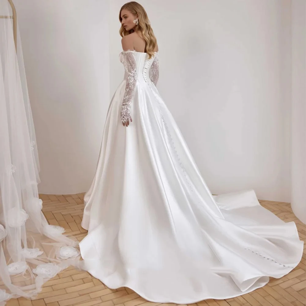 Charming Strapless Wedding Dresses for Ladies Elegant A Line Bridal Gowns Exquisite Ivory Vestidos De Novia 2025 New Summer