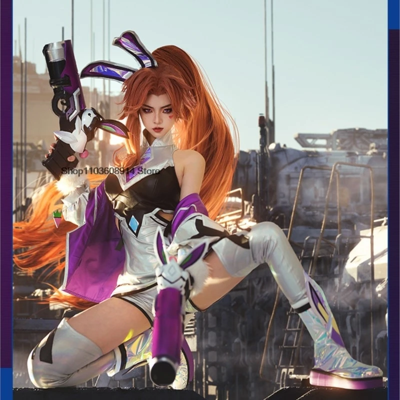 Game LOL cosplay sexy women costume Miss Fortune Pulsefire Caitlyn wig anime figures halloween party dress up girl Anime costume