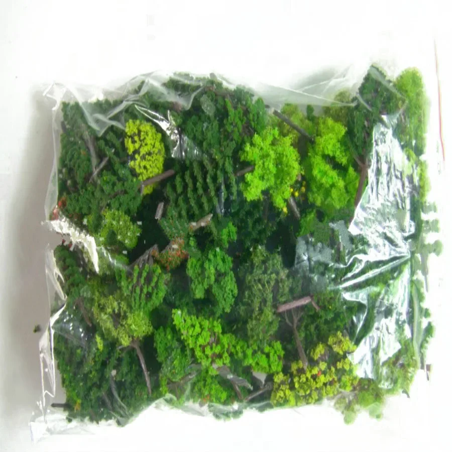 

30Pcs/Lot Model Green Trees Mixed Wire And Plastic Model Landscape Train Layout Garden Scenery Miniature