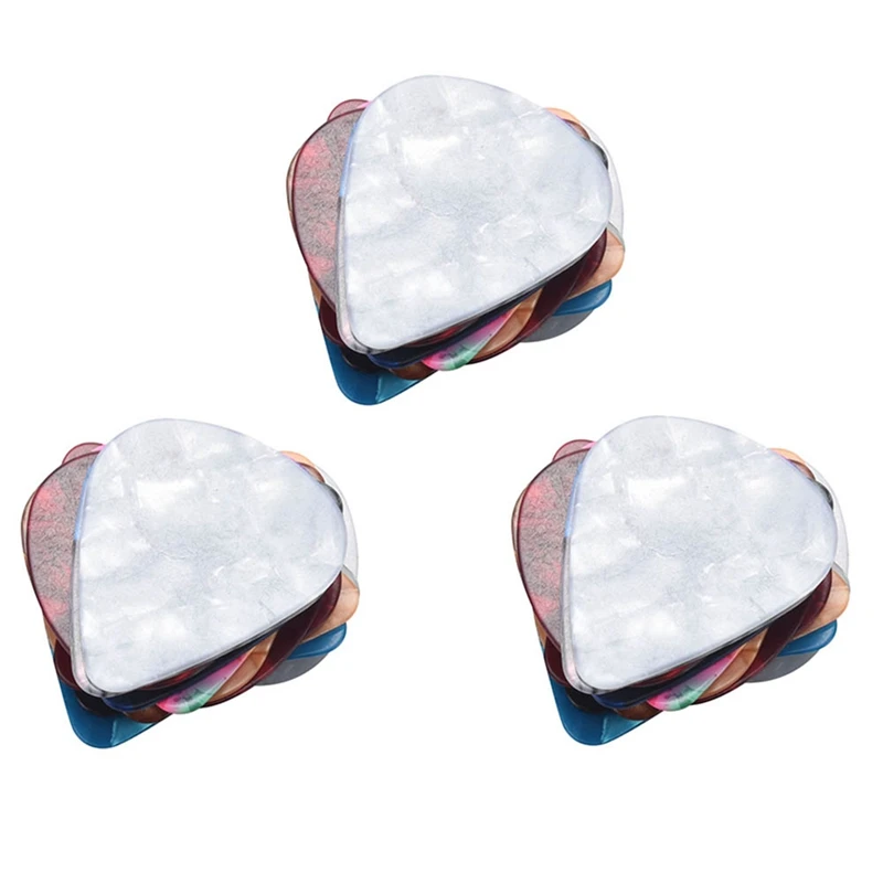 60Pcs Colorful Celluloid Thin Guitar Picks 0.46Mm / 0.71Mm Color Random