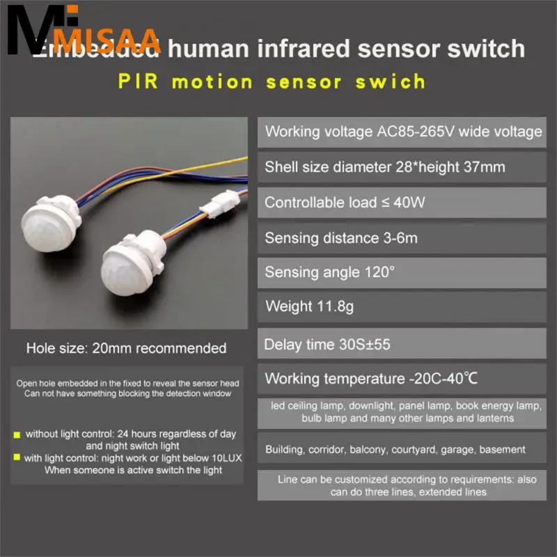 Controlador de Interruptor de Sensor de movimiento de cuerpo humano, Sensor infrarrojo inteligente, luz de armario, Control de voz