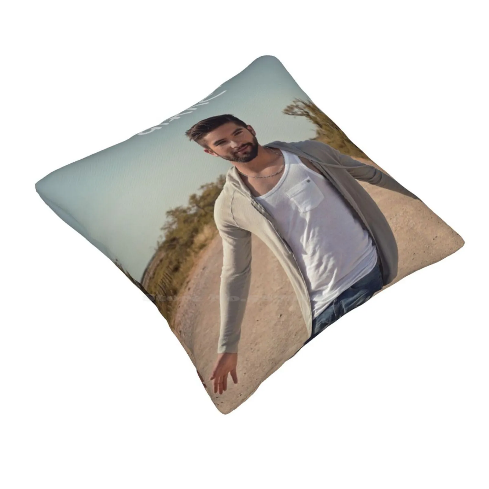 Kendji Girac Funny Cute Decor Square Pillowcase Kendji Girac Gitano Music Album Cover Fr