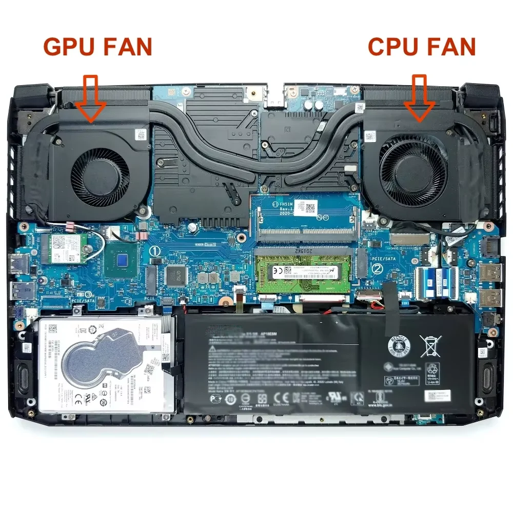 Acer Nitro 5 Cpu Fan Nouveau Ventilateur De Reoidissement CPU Et GPU Compatible Pour Acer Predator Helios 300 PH315-52 (2019) PH317-53 PH317-54 Nitro 5 AN517-52 AN515-55 Dc28000x0f0 Fcc2