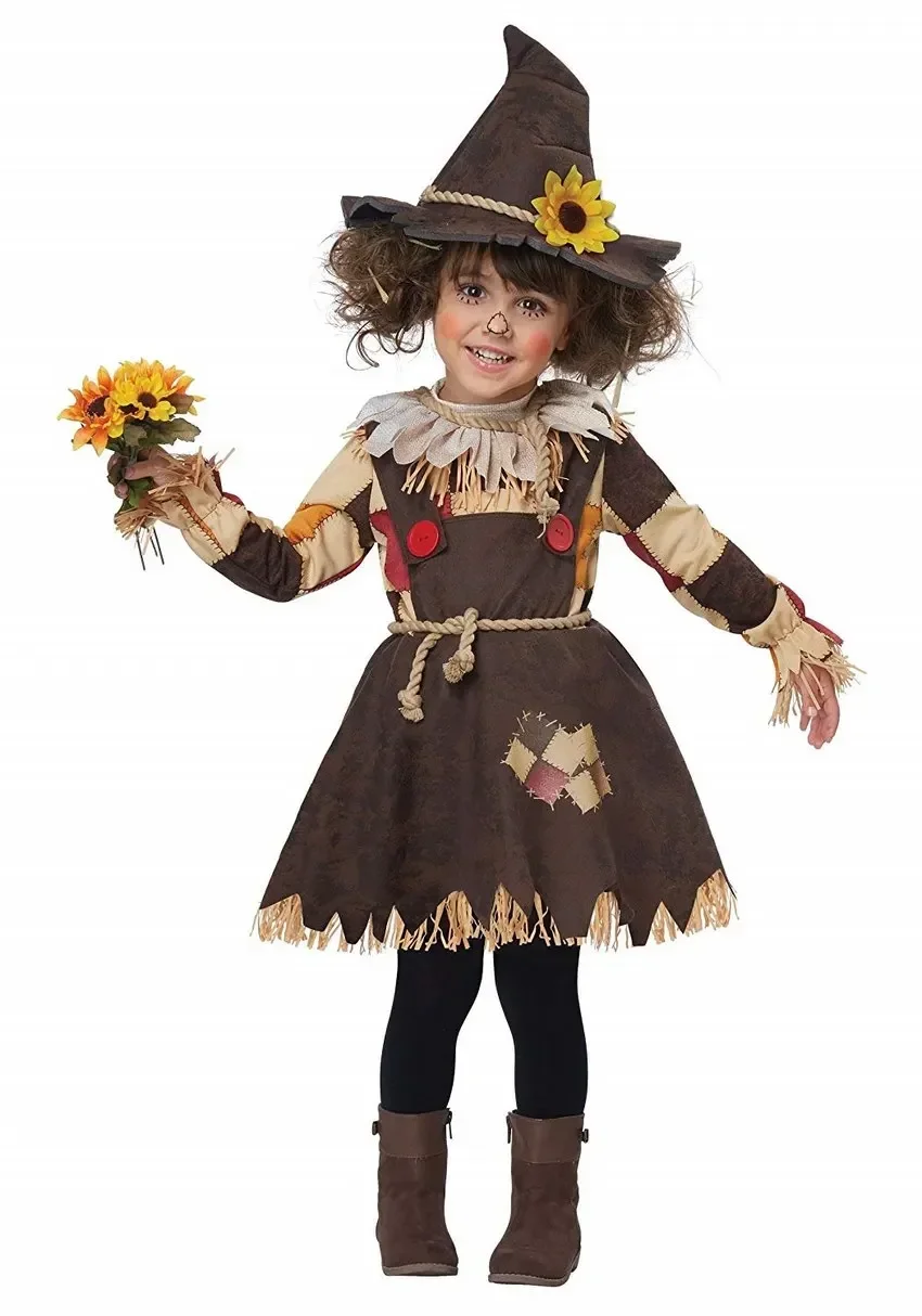 XS-L Hot Cosplay Halloween Costume Wizard Costume Children Day Girls Party Performance Clothing Set