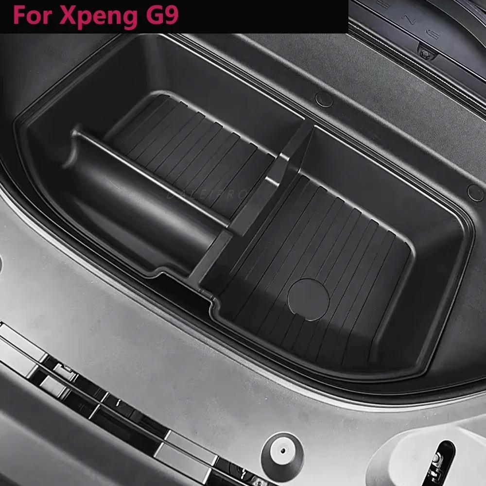 For Xpeng G9 Front Trunk Storage Box Compartment Organizer Tray Waterproof Stain-Resistant Easy-Clean Modification Accessories