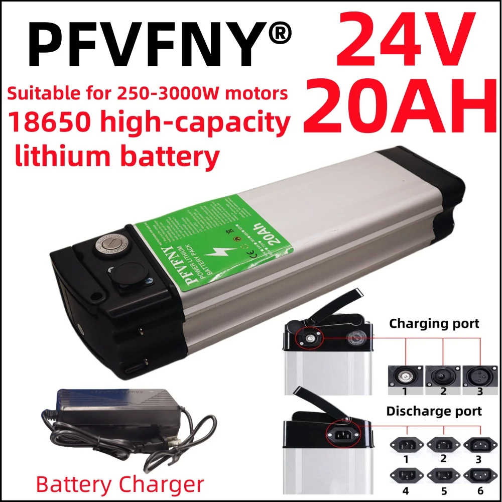 

Air fast transportation24V18650 high-capacity lithium battery 20ah80ah battery pack is suitable for Silver Fish 250-3000W motors