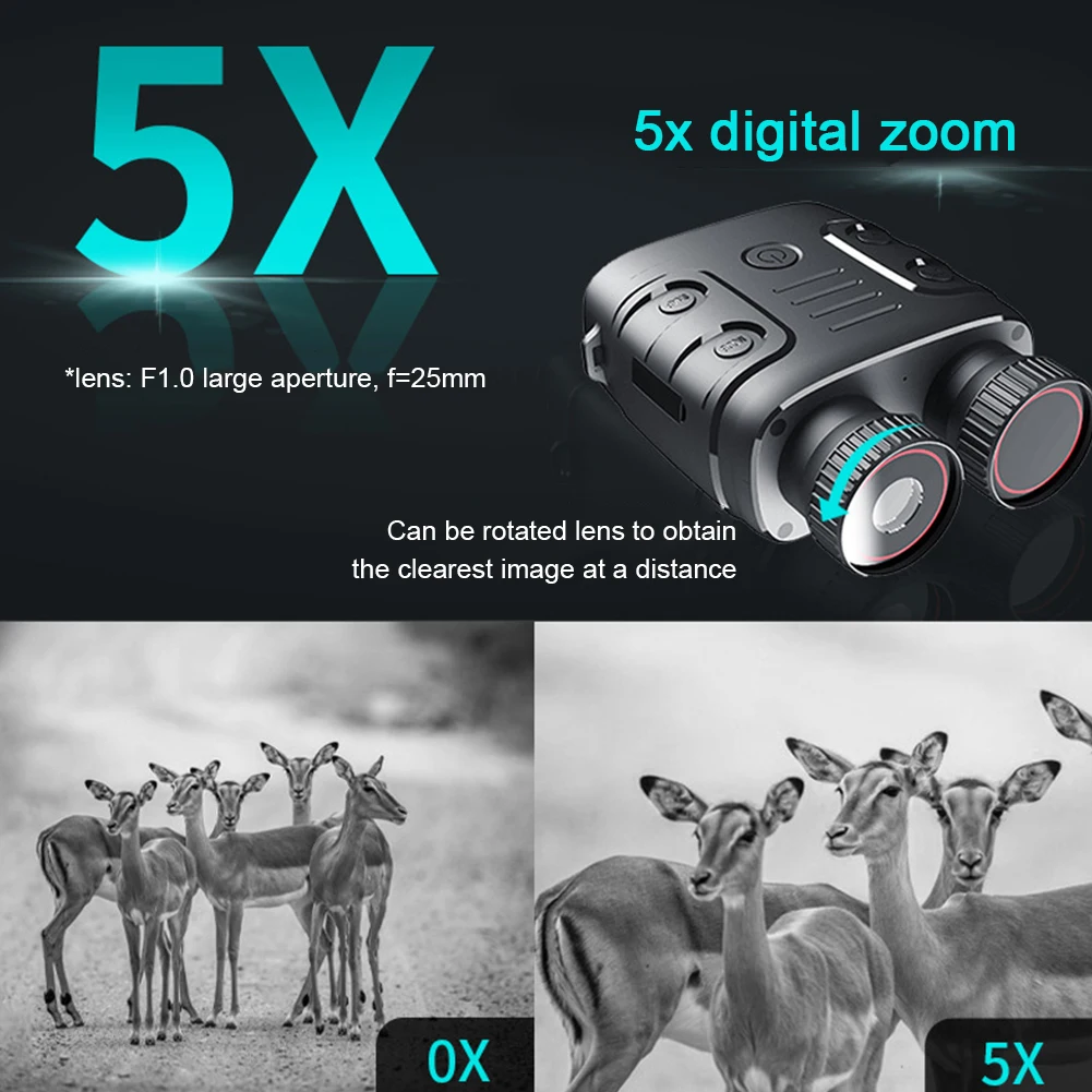 Night Vision Day Binoculars Viewing 984ft/300M 1080P Night Vision Goggles IP54 Water-proof Infrared Binoculars For 100% Darkness