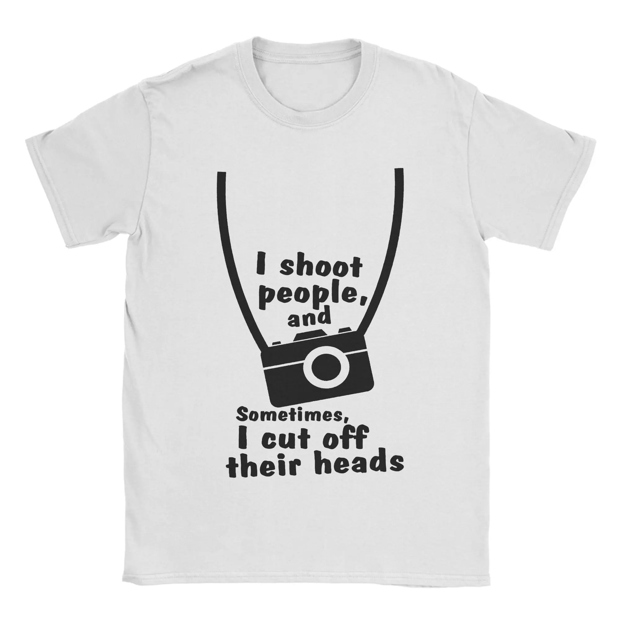 Men Women I Shoot People Funny Photography T Shirts Photographer Cotton Tops Novelty Round Collar Tee Shirt Plus Size T-Shirts