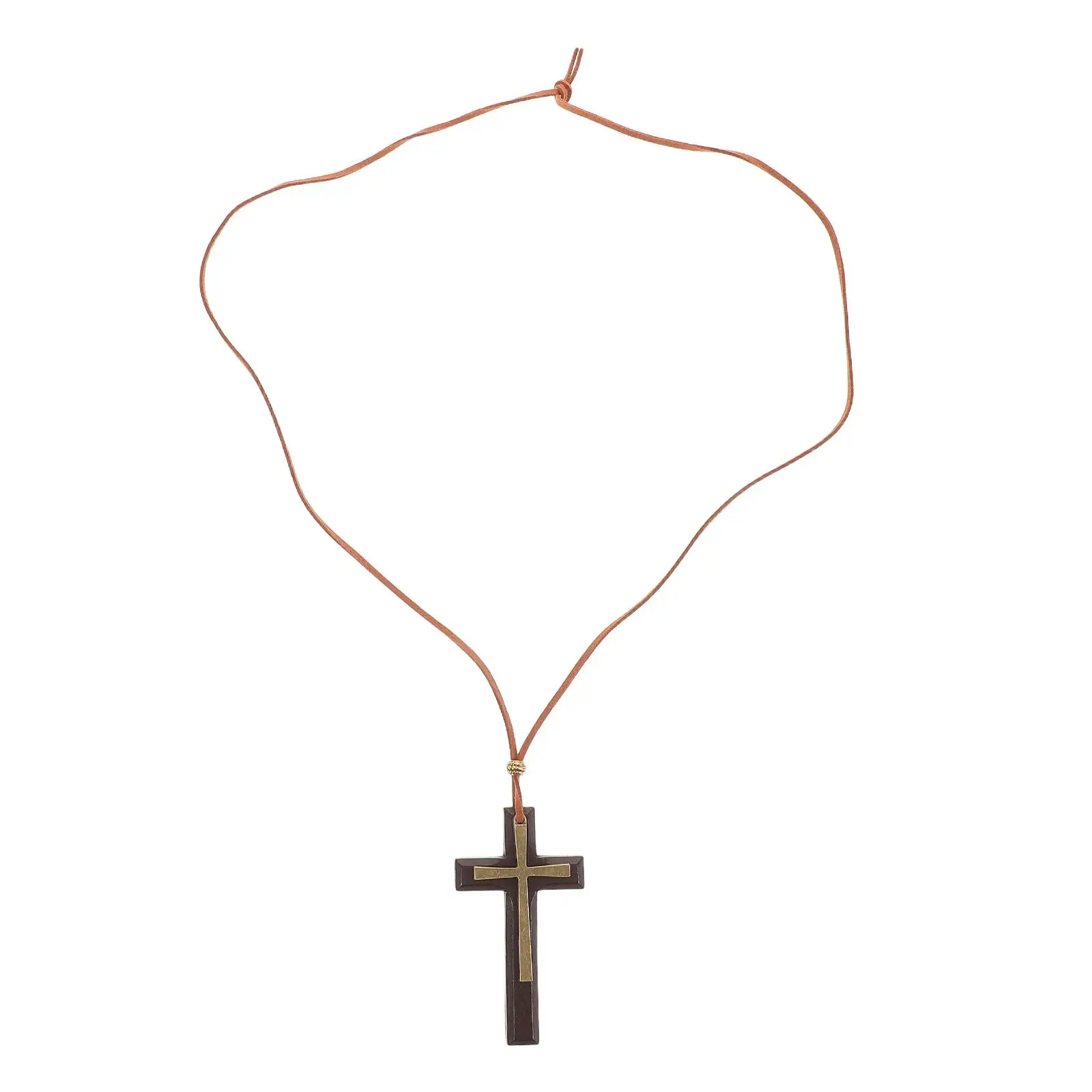 

Cross Ornaments Car Mirror Hanging Auto Pendant Alloy Wood Decorative Charm Hanger Wire Necklace Lovers