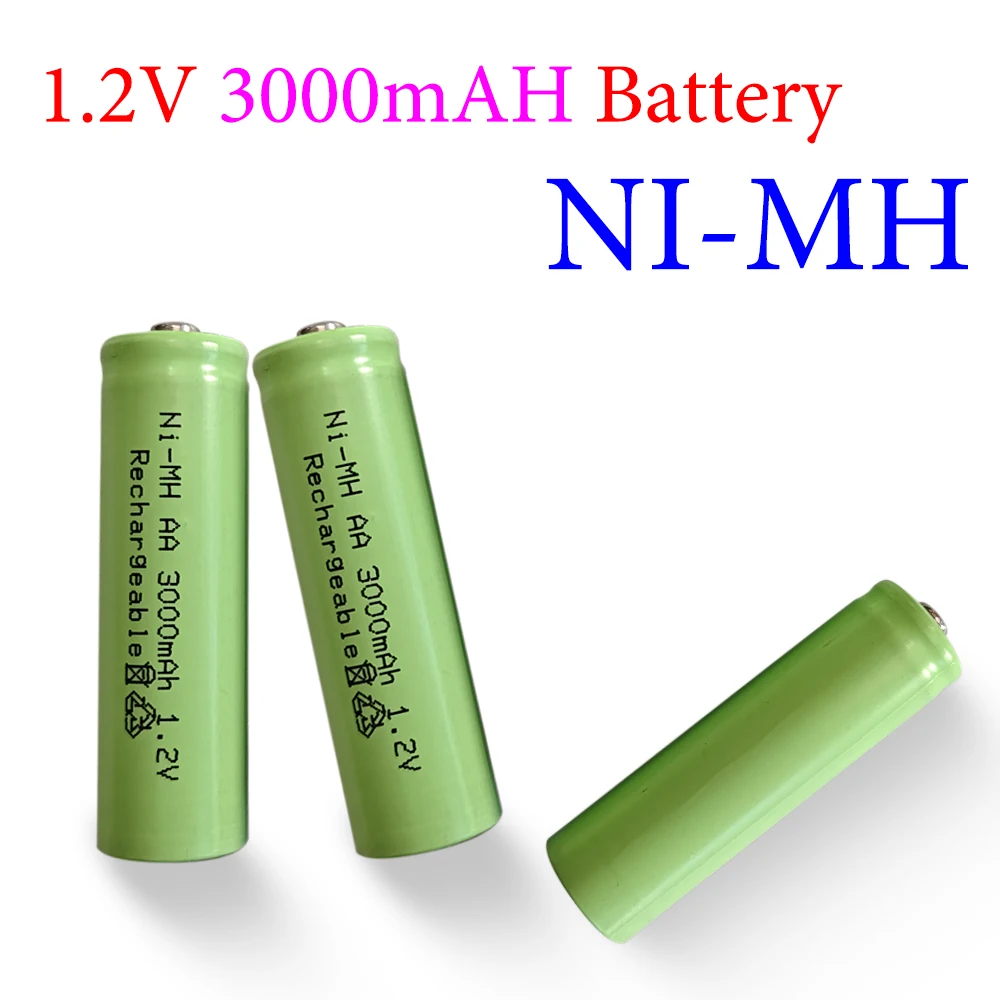 Batería recargable de Ni-MH para juguetes, pilas AA de 3000mAh y 1,2 V con mando a distancia, pilas AA de 1,2 v y 3000mah