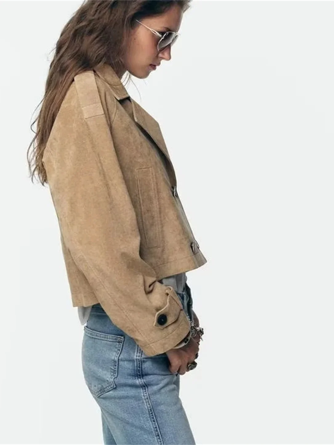 Faionable Casual Puur Leer Materiaal Herfst Nieuwe Collectie Damesjas Jaet Bovenkleding Hoge Kwaliteit Sensatie 30257