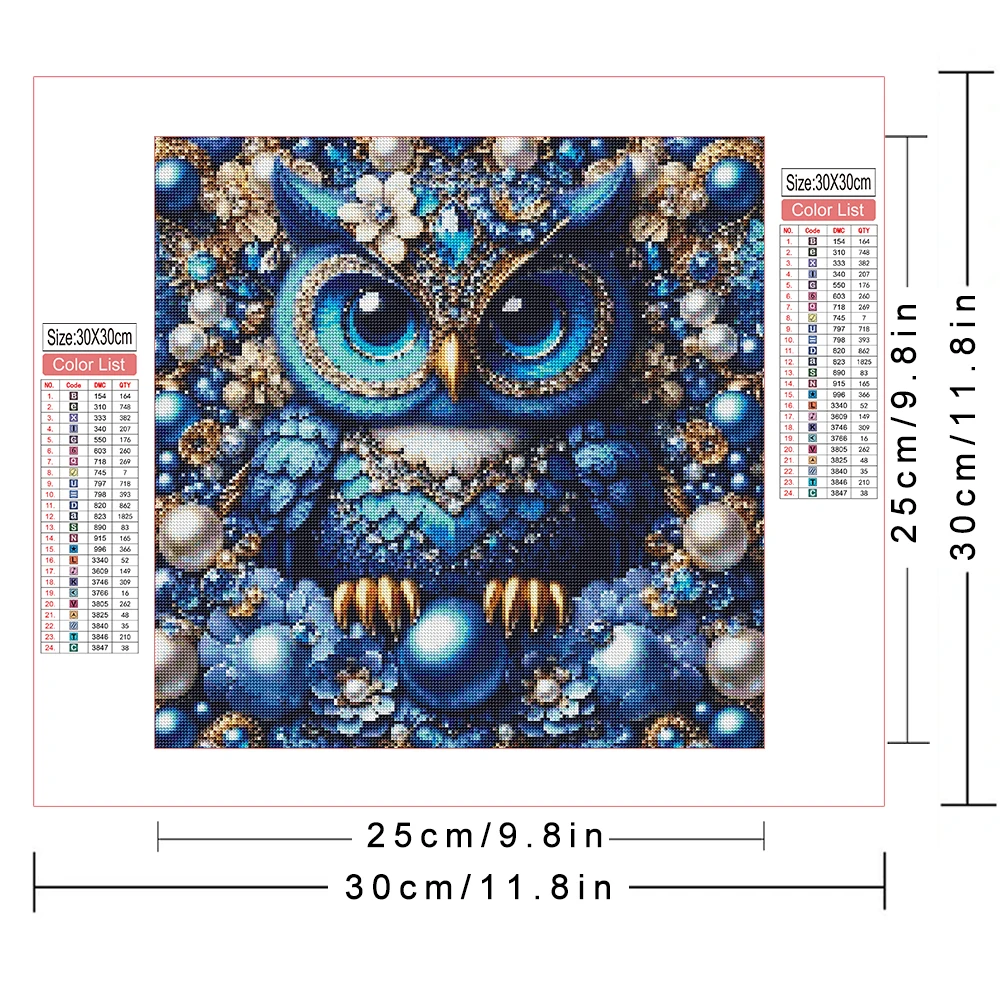 AZQSD Full Kits Diamond Painting Owl Animal Mosaic Needlework Embroidery Fantasy Home Decor Rhinestones Diy Gift Handmade