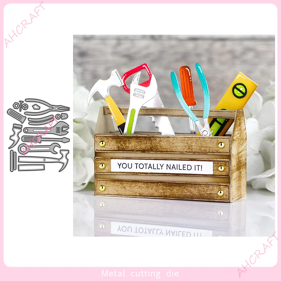 Toolbox Set Metal Cutting Dies for diy Scrapbooking Photo Album Decorative Embossing PaperCard Crafts Die 