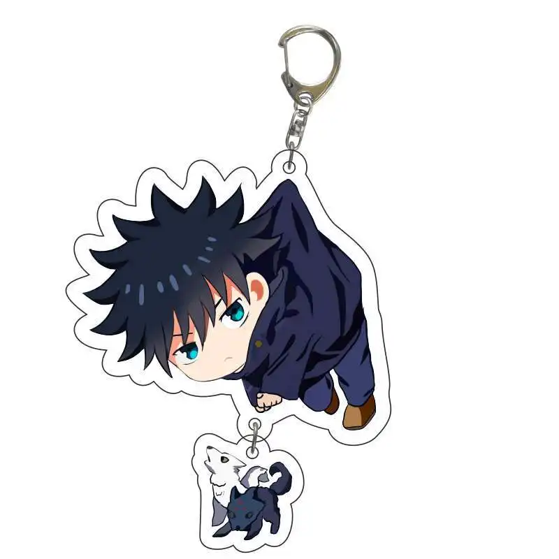 Anime Jujutsu Kaisen Gojo Satoru Fushiguro Megumi Itadori Yuji Acrylic Figure Model Key Chain Pendant Toy Gift Accessories