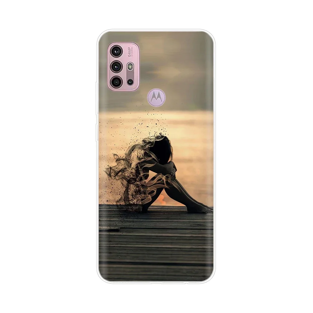 For Motorola Moto G30 Case Daisy Funda Shockproof Soft Silicone Clear Phone Case For Motorola Moto G10 G20 G 20 Back Cover Coque