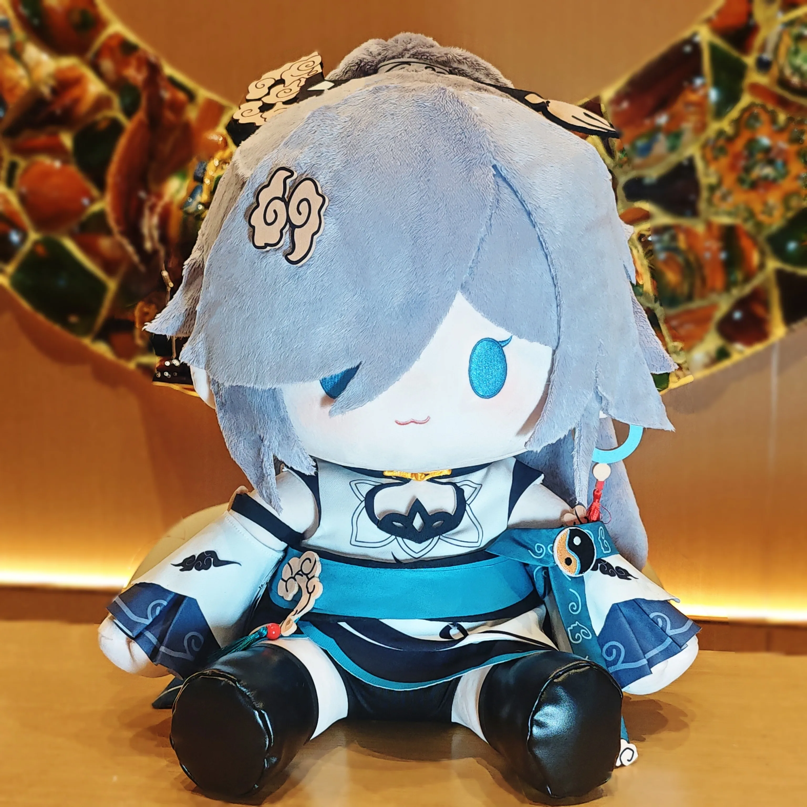 

Игровая фигурка Honkai Impact 3rd Фу Хуа Azure Empyrea, мультяшная, плюшевая, сидячая, мягкая подушка для объятий, подарок, 40 см