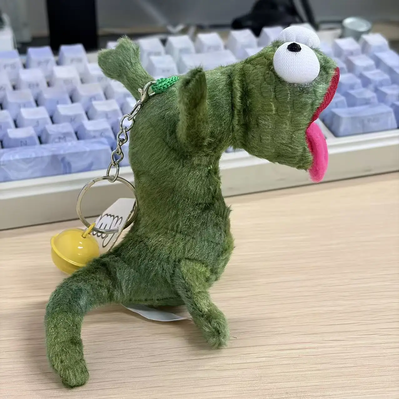 New Funny Mint Green Lizard Plush Toy Cute Doll Keychain Anime Hanging Ornament Pendant Accessory Gift