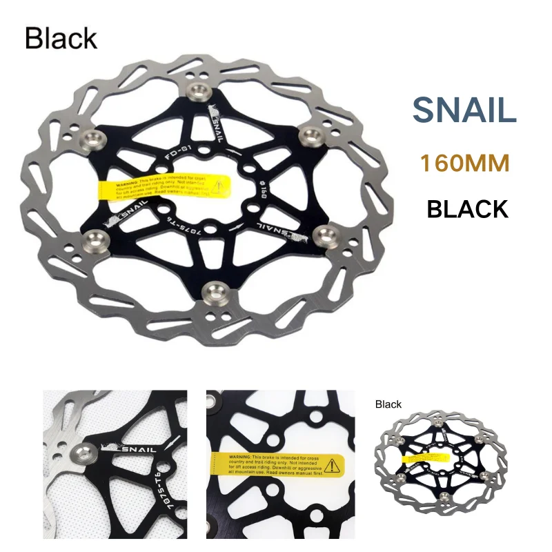 

Тормозной диск SNAIL Six nail из алюминиевого сплава для горного велосипеда, ultra-светильник, охлаждающие плавающие дисковые Тормозные колодки для велосипеда 180 160 мм 203