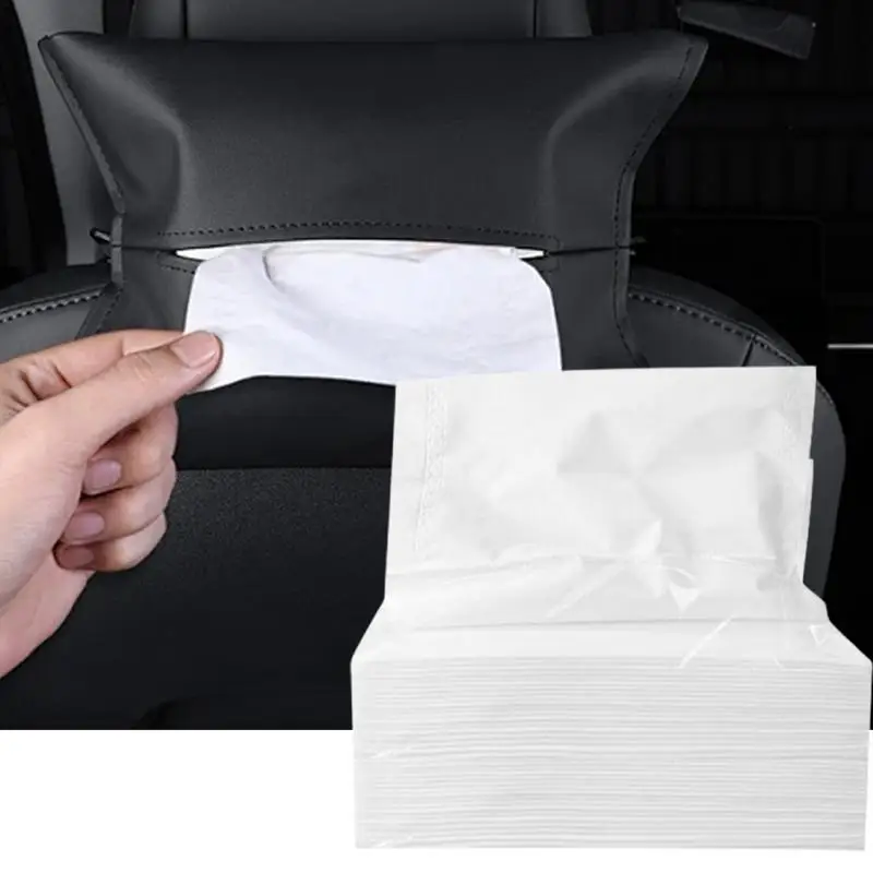 Car Tissue Refill Packs Double Layer Tissue Boxes Hanging Sun Visor Paper Artificial Napkin Refill Car Tissue Travel Size