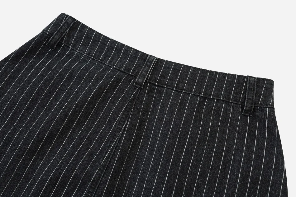 AS AW26 Black pinstripe denim skirt with stretch fashion woman clothes lady wear 13 S1ed5250327e24a89b2e310db7441678eQ