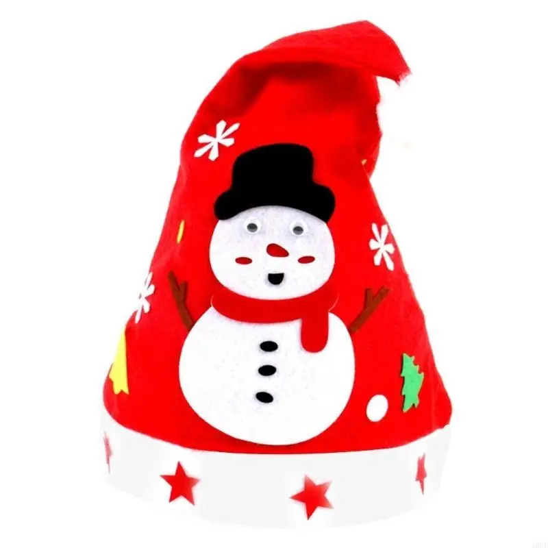 Christmas Party Hat Handmade Santa Hat Craft Toy Party Decor Santa Costume Cap