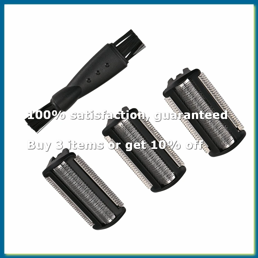 3 Pack Shaver Head Replacement Trimmer for Bodygroom 2024 - 2040 S11 YSS2 YSS3 Series with Brush-DTD2