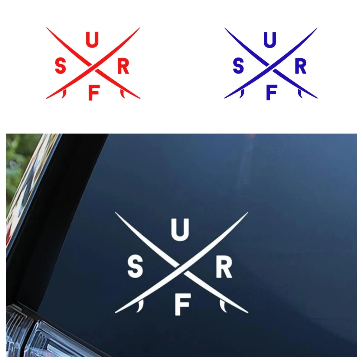 

Creative Surf Car Sticker Laptop Bumper Wall Truck Moto Van Helmet Racing Camper Vinyl Decal PVC Wholesale