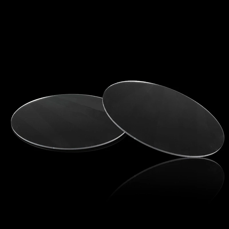 2PCS Transparent 3Mm Thick Mirror Acrylic Round Disc, 70Mm & 60Mm