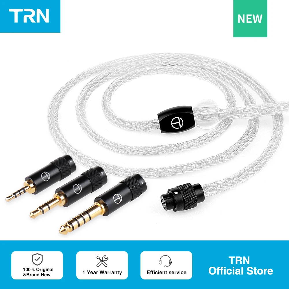 TRN T6 PRO 16 Core Silver Plated OCC Copper Litz  With 2PIN Connector Upgraded Earphones Cable For KZ ZSX ZAX TRN VX  VX Pro