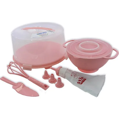 Market Istanbul Urve Jumbo Cupcake and Cake Preparation Set Pink