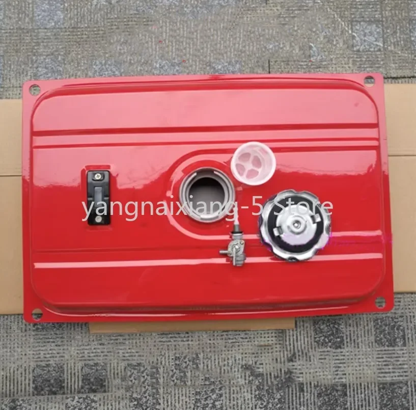 1set Red 2KW 3KW Generator Fuel Tank Fuel Tank Assembly 168F Gasoline Tank with Cover and A Full Set of Unit Accessories