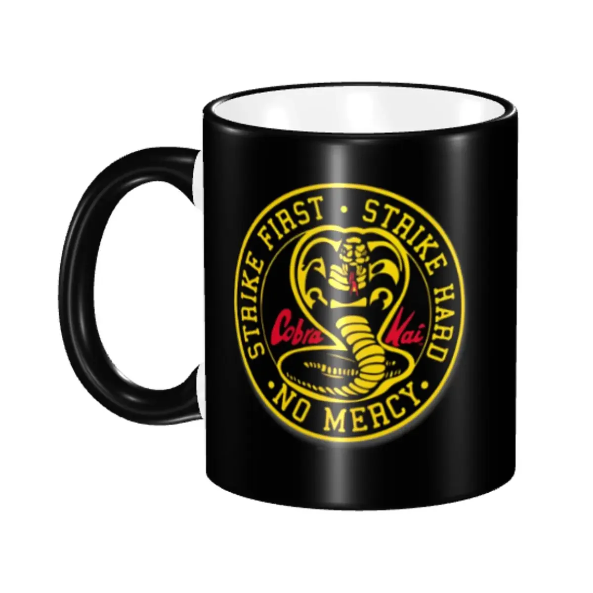 Taza Personalizada C-Cobras K-Kais, Diseño DIY de los 80, Karate Kid, Logo de la Serpiente Mercy, Taza de Cerámica para Té, Leche o Café