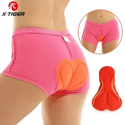 X-TIGER Cycling Shorts Women Underwear 3D Padded Shockproof MTB Bicycle Shorts Riding Bike Sport Underwear Tights Women Shorts
